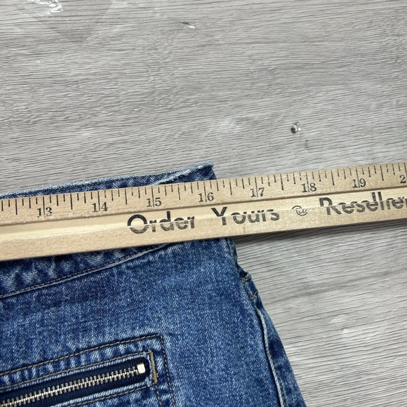 VINTAGE Guess Jeans Womens 32 Blue USA American Tradition Zip Pocket 90s - Picture 9 of 14